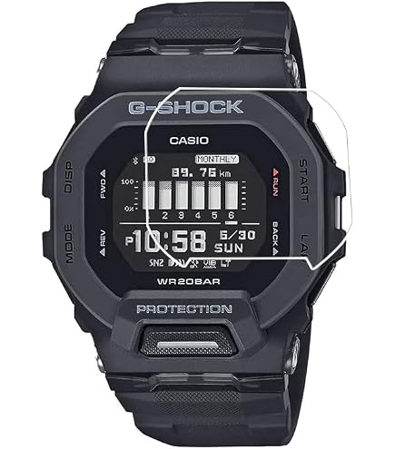 G-SHOCK　GBD-200　ブラック　画面保護シール貼ってます！ Amazon.co.jp: (3枚入り) Frgnie Compatible with Casio GBD-200